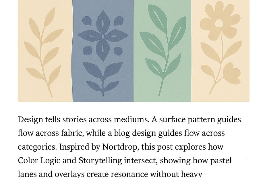 Color logic in storytelling pastel design