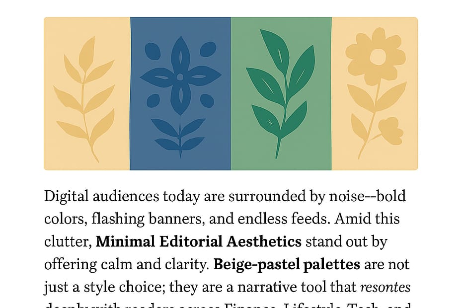Minimal Editorial Aesthetics beige pastel