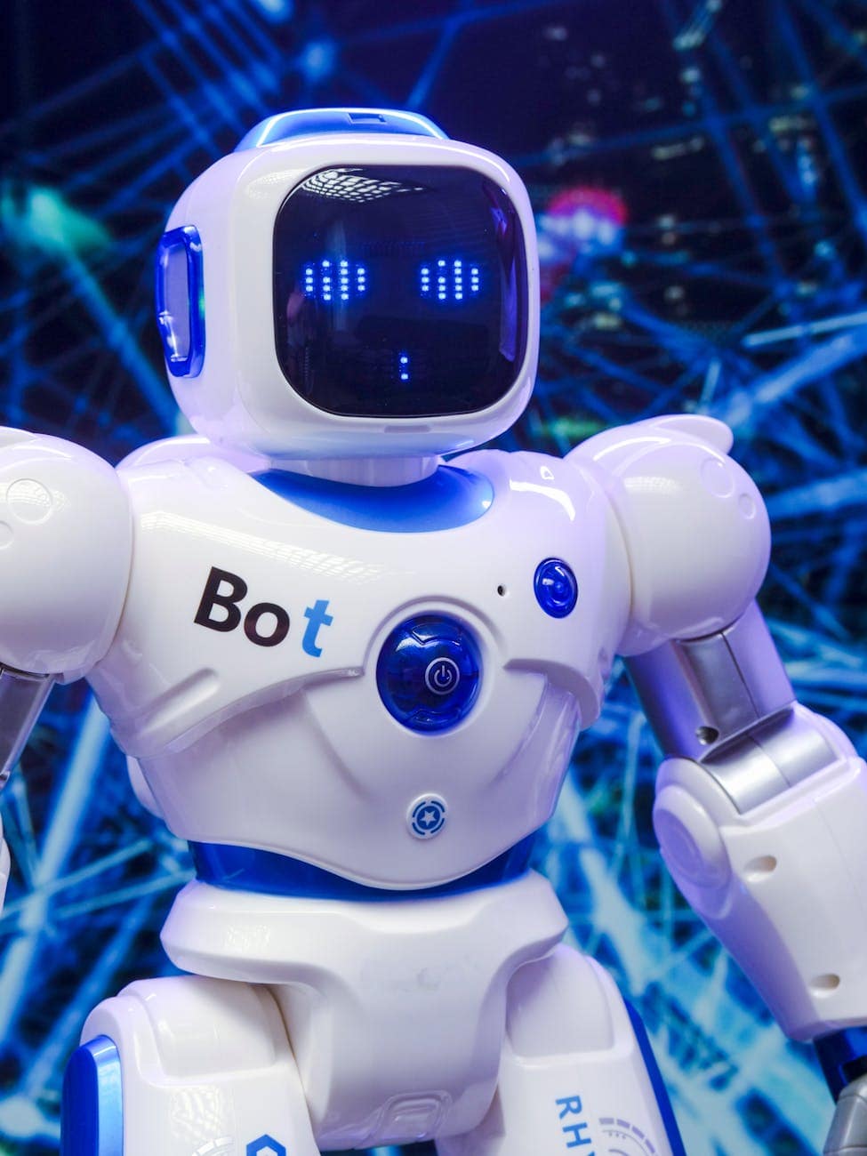 white robot action figure- Murderbot